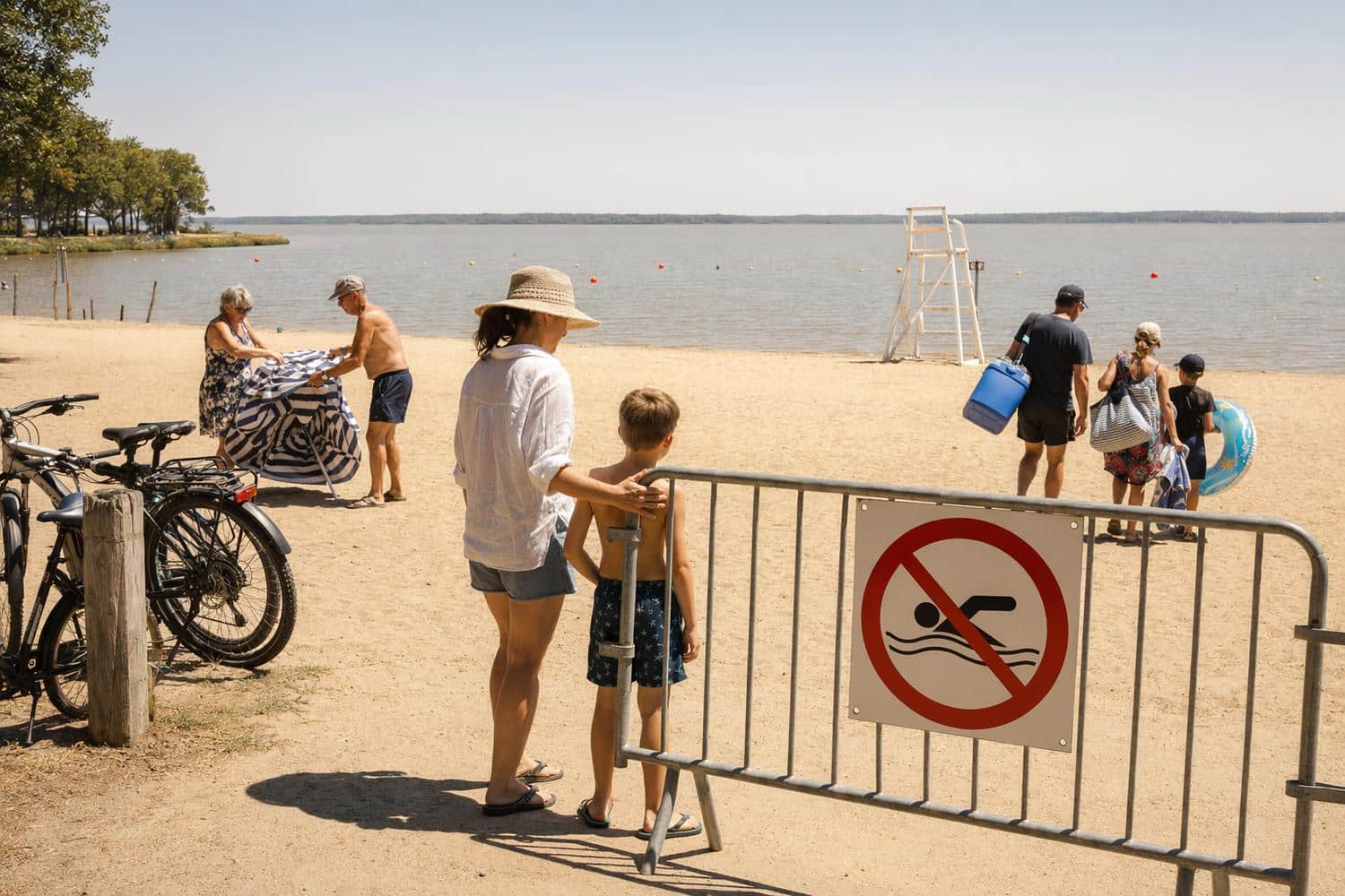 baignade interdite au lac de parentis