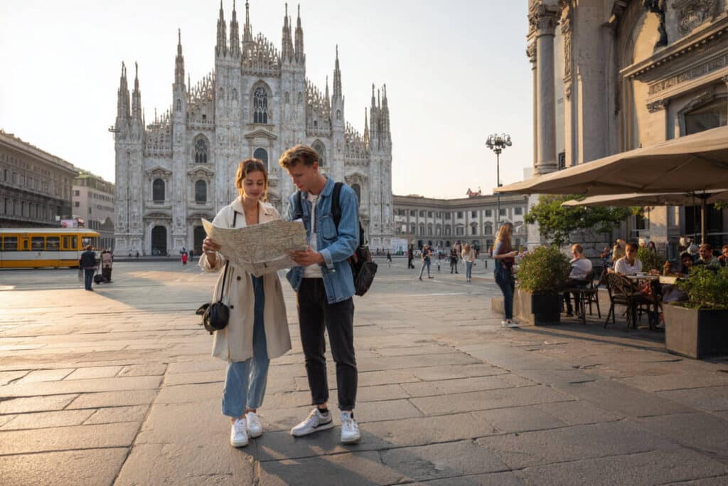 cathydrale duomo milan et canal navigli