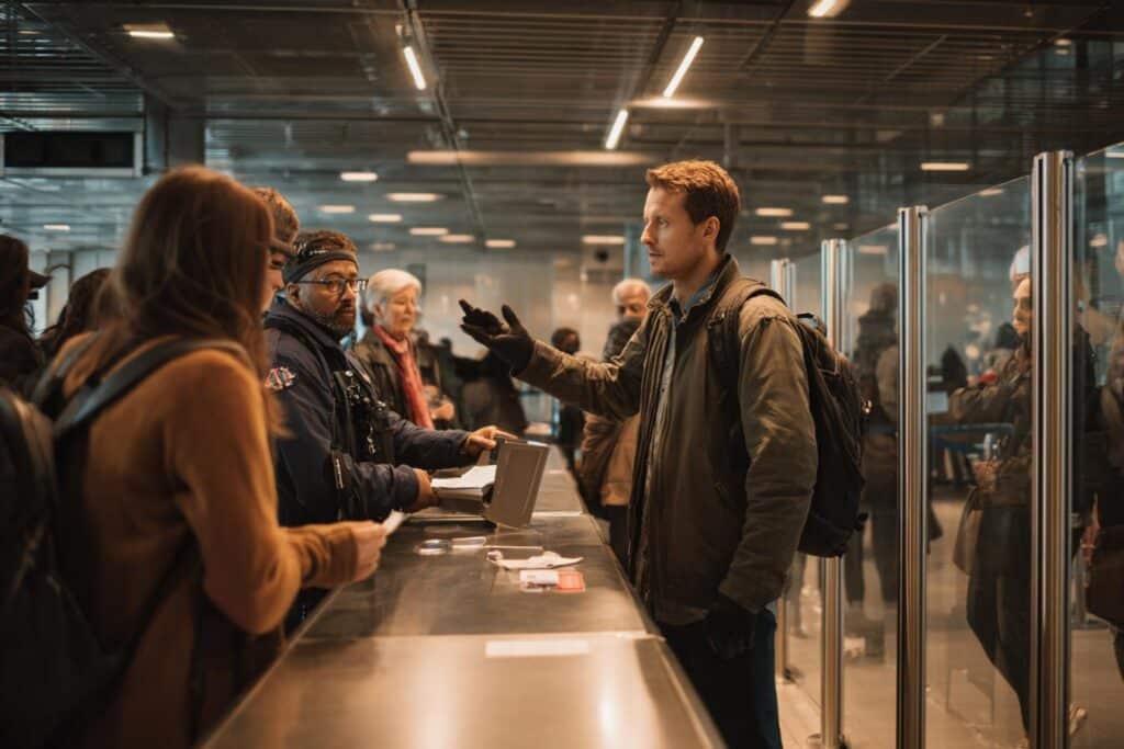 passeport et frontiere vers angleterre