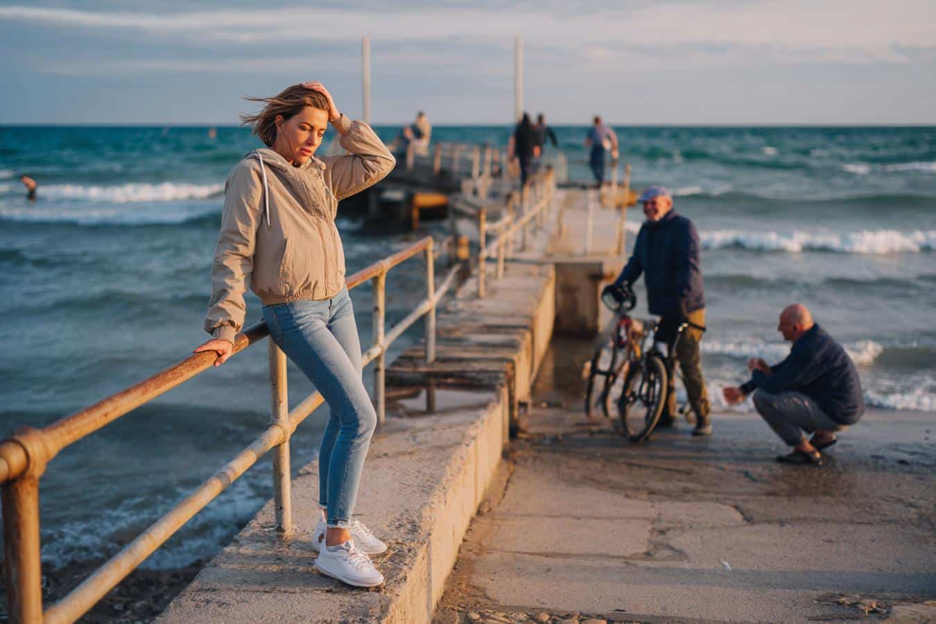 plage sablee et quai de bourgas