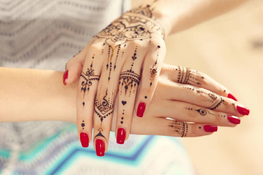 tatouage doigt femme mandala