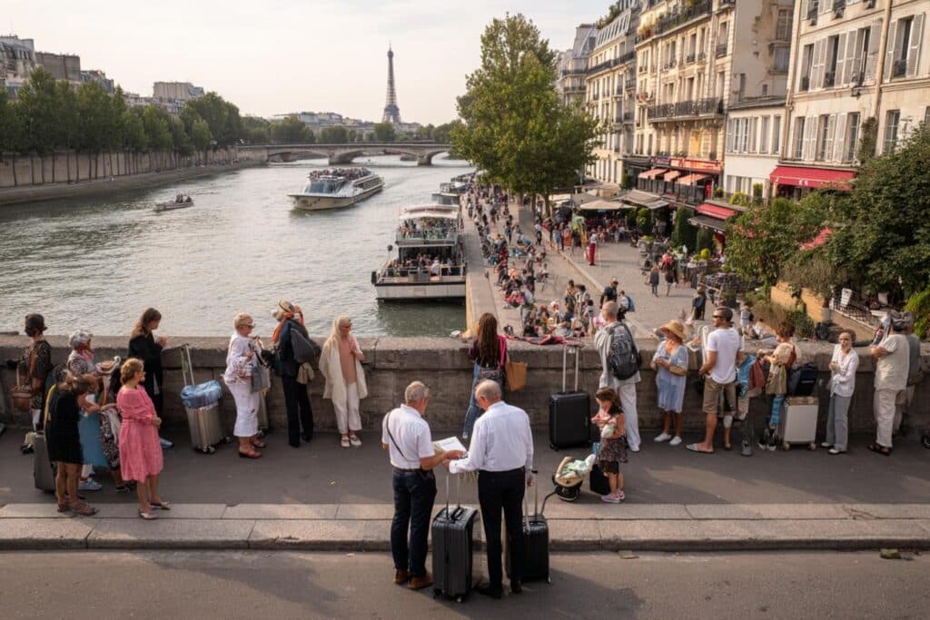 touristes paris ile de france