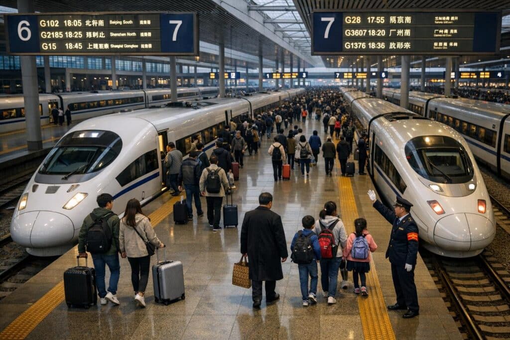 trafic massif reseau ferroviaire chinois