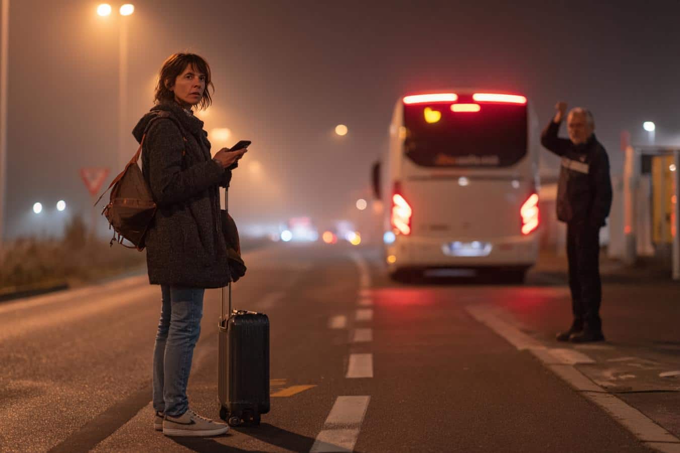 voyageuse oubliee sur aire autoroute